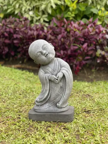 Product image of the product “Ling - Monk, standing, bent sideways, 35 cm H | cast stone ”